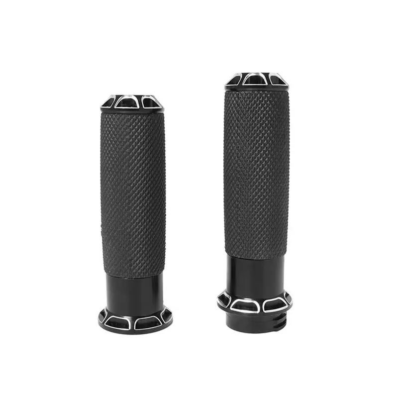 1-inch Pair Black Hand Grip Handle Bar Suitable For Harley-Davidson Touring 2000-2020 / Dyna 2000-2017 / Sportster 2004-2020
