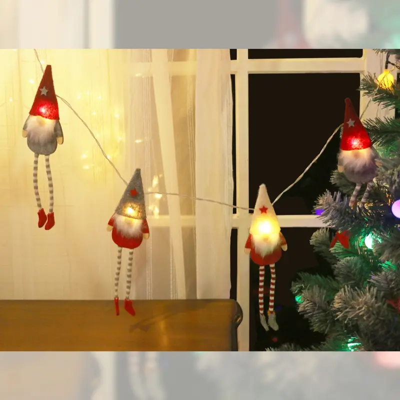 10 Gnomi Luminosi da Appendere - Gnomi natalizi luminosi