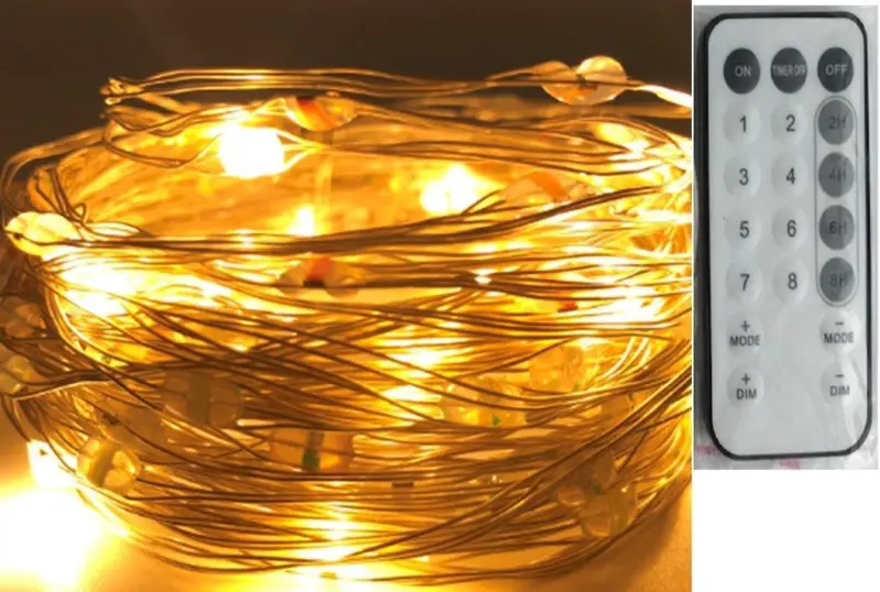 120 Led Bianco Caldo Effetto Pioggia - Illuminazione natalizia