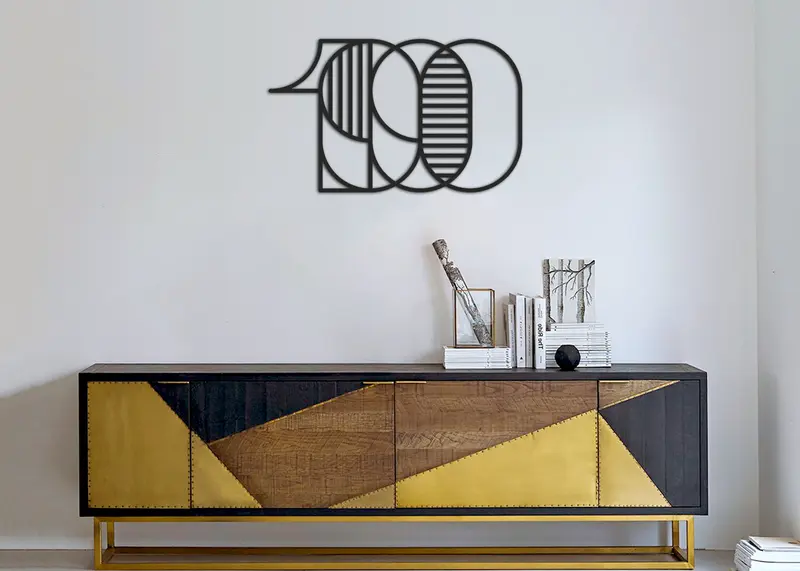 1990 | Figura geométrica | Decoración pared | Hecha en madera