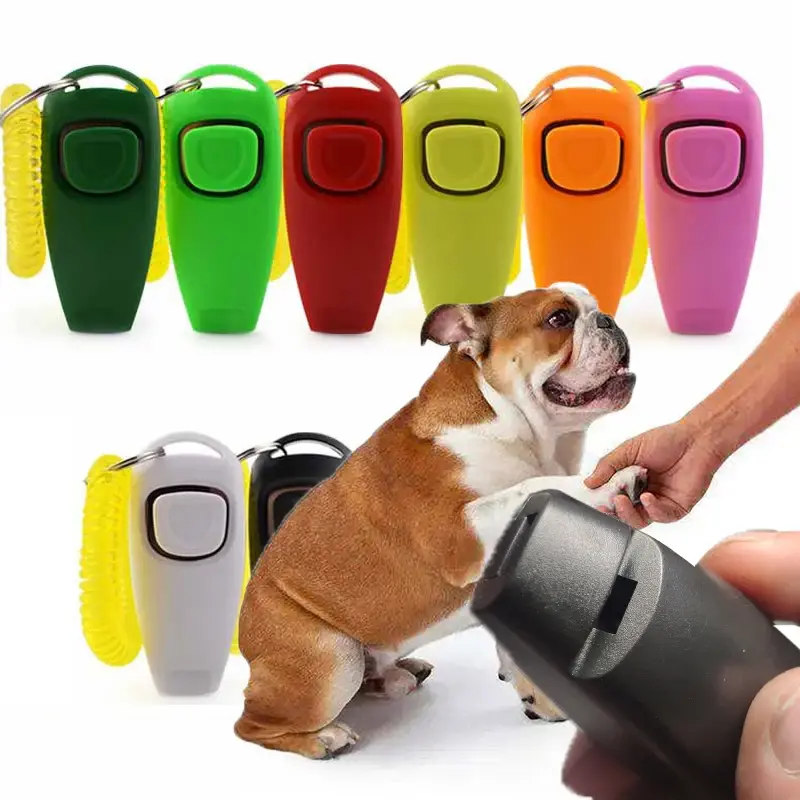 2 in 1 Pet Training Clicker with Whistle – Dog Training Assistant Tool