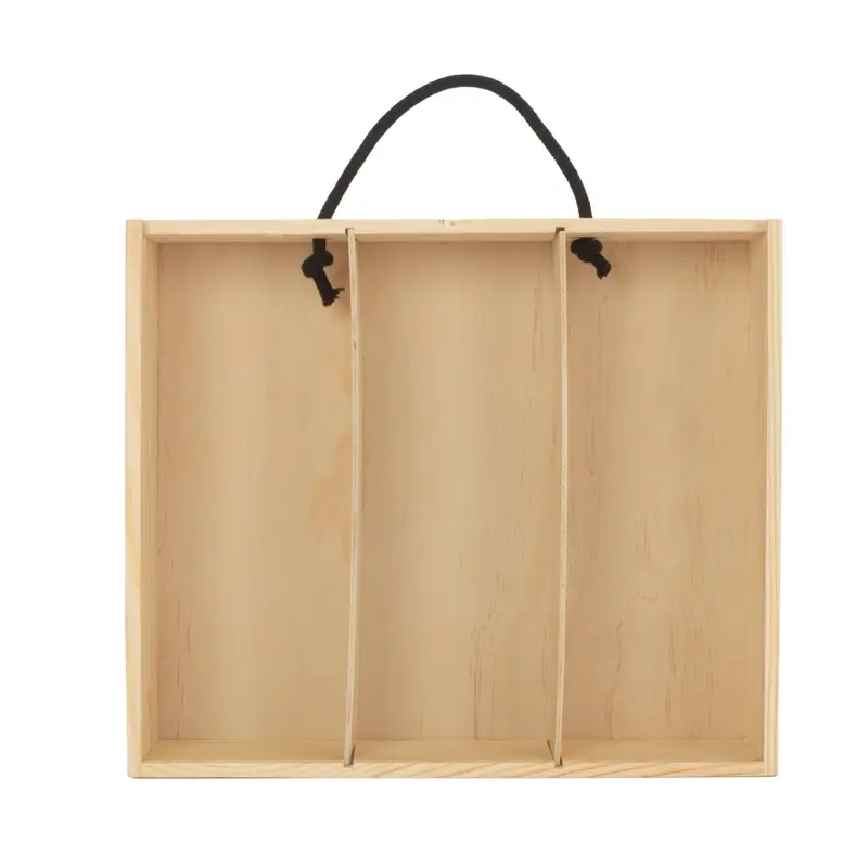 4 Beer Bottle Pinewood Carry Case with Acrylic Lid