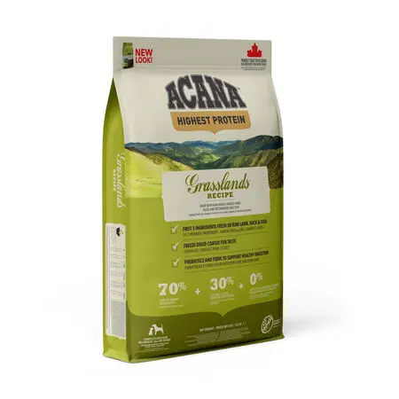 🐾 ACANA Grasslands Recipe No Grain – Pienso sin cereales para perros con cordero, pato, pavo y pescado | Envío gratis en Gran Canaria desde 30 €