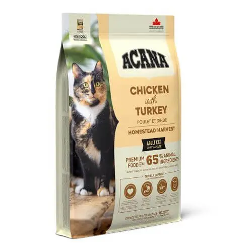 🐱 ACANA Homestead Harvest | Pienso natural sin cereales para gatos | Alta proteína con pollo y pavo