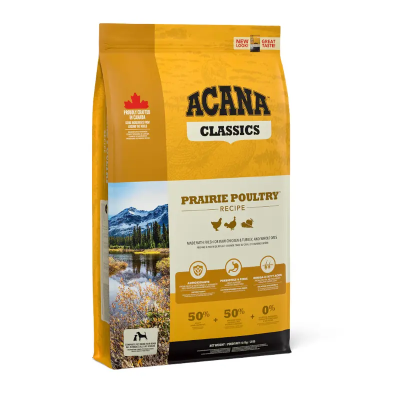 🐶 ACANA Prairie Poultry | Pienso natural sin cereales con pollo y pavo para perros