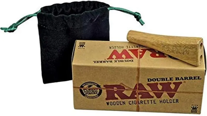 Adaptador de Madera para 2 Cigarrillos RAW "Double Barrel"