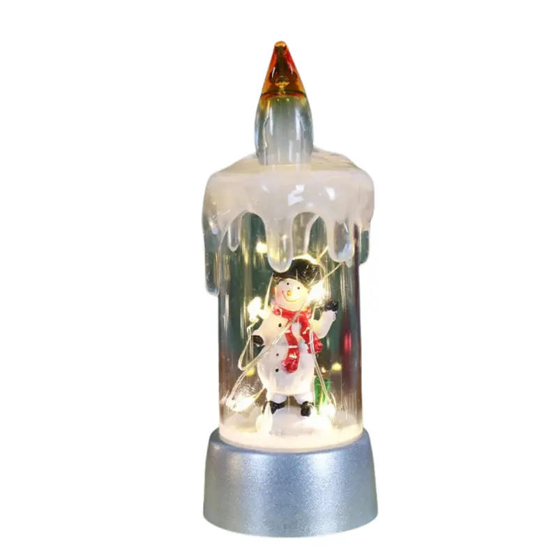 Adornos navideños con luz – árbol, muñeco de nieve y Papá Noel