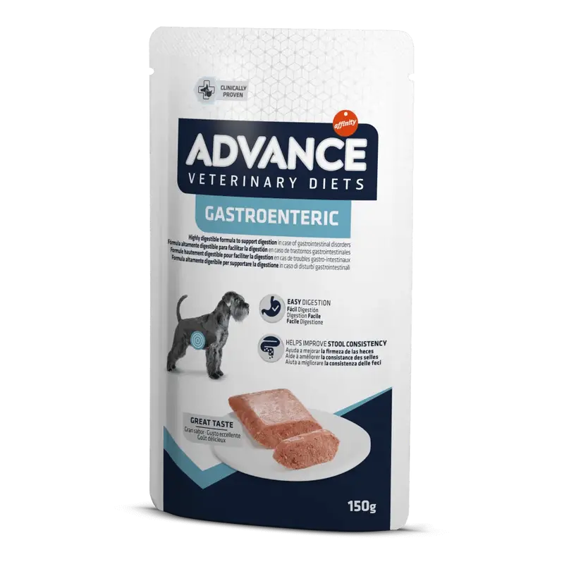 🐶 ADVANCE Adulto Gastroenteric | Comida húmeda veterinaria para perros | Pack 8 x 150 g