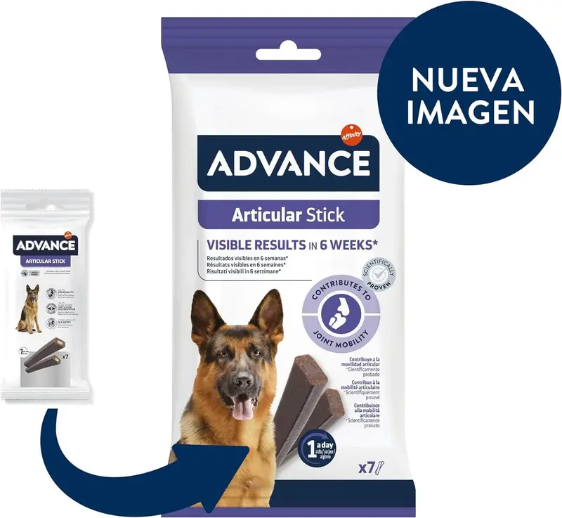 ADVANCE Articular sticks para perro | Caja 155 g x 14