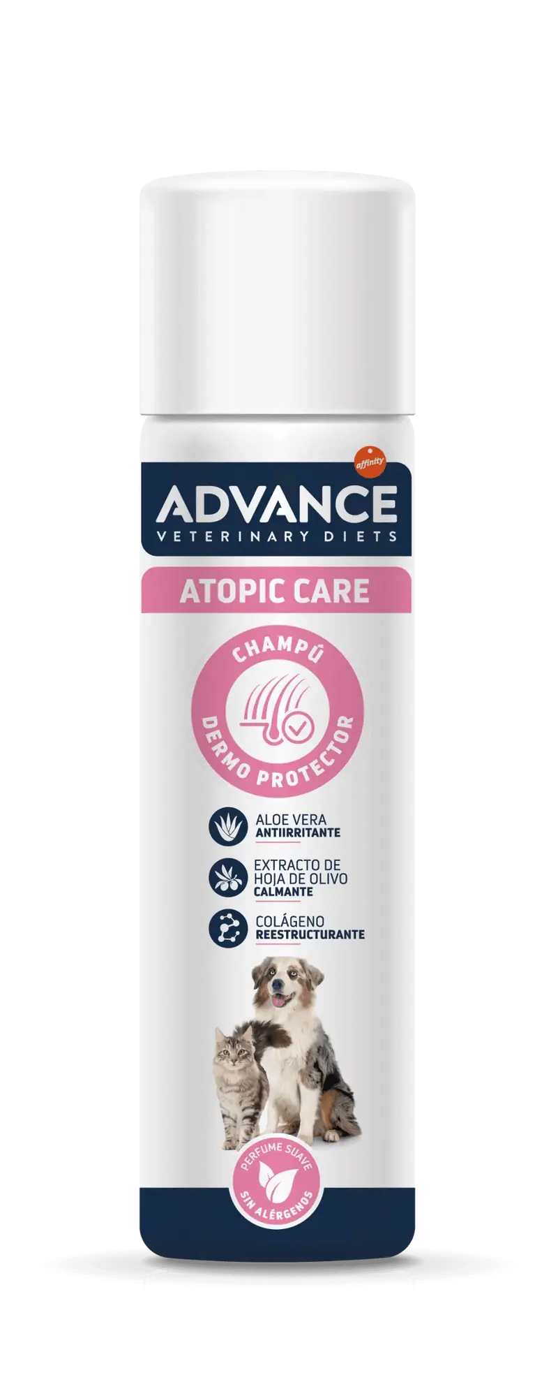 🐾 ADVANCE Atopic Care Champú para perros y gatos | Alivio para piel sensible y con picores (300 ml)