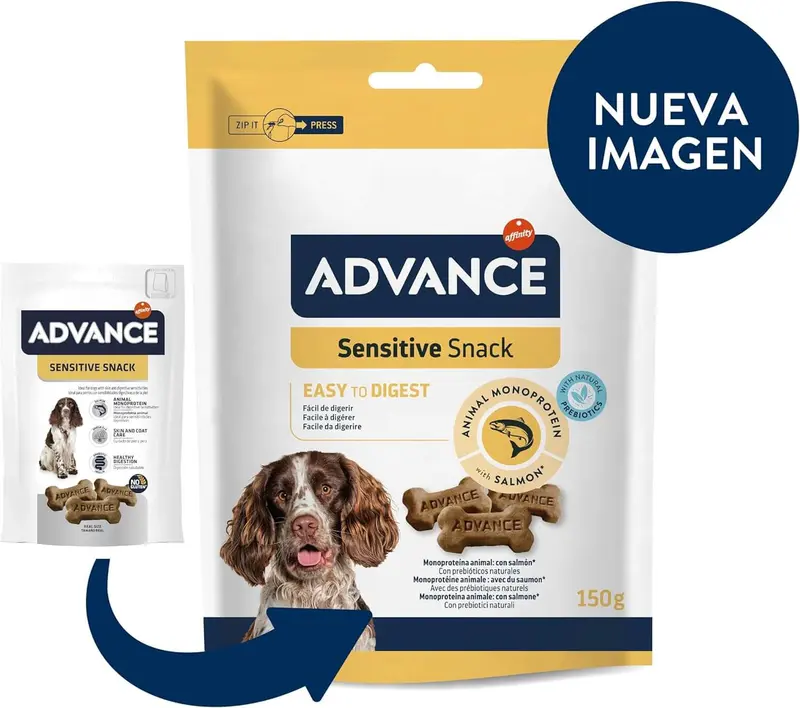 ADVANCE Sensitive Snack 150 g x 7 para perros