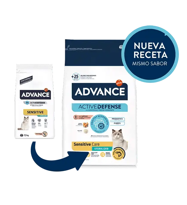 ADVANCE Sensitive Sterilized Cat | Pienso con Salmón para gatos esterilizados
