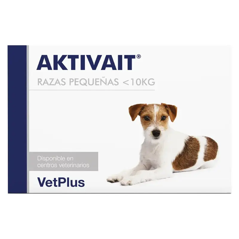 🧠🐶 AKTIVAIT Razas Pequeñas VetPlus | Apoyo Neurológico para Perros Mayores <10 kg | 60 Comprimidos