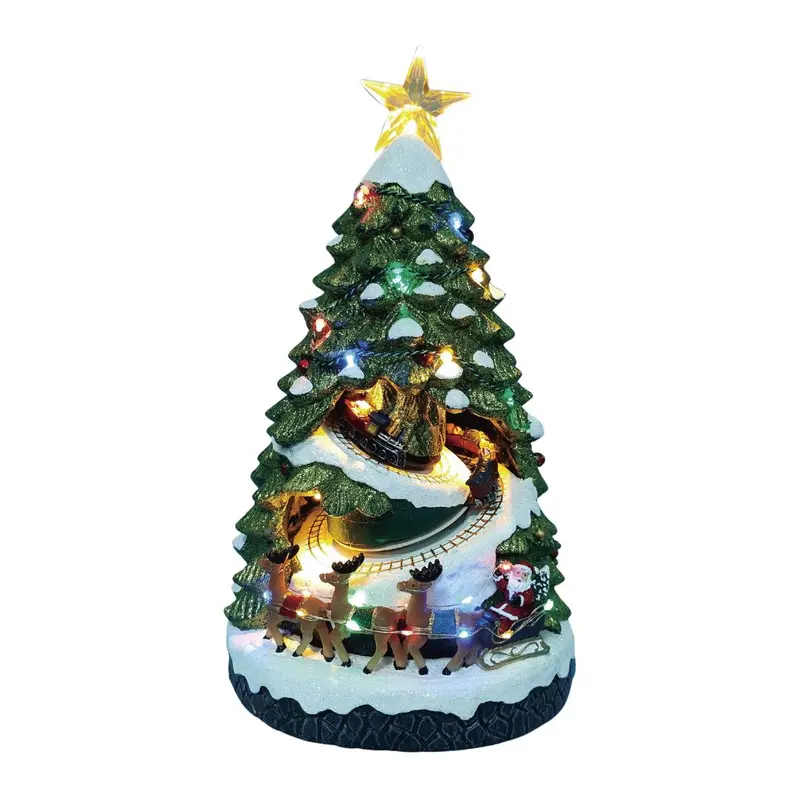 Albero di Natale con trenino e LED H38