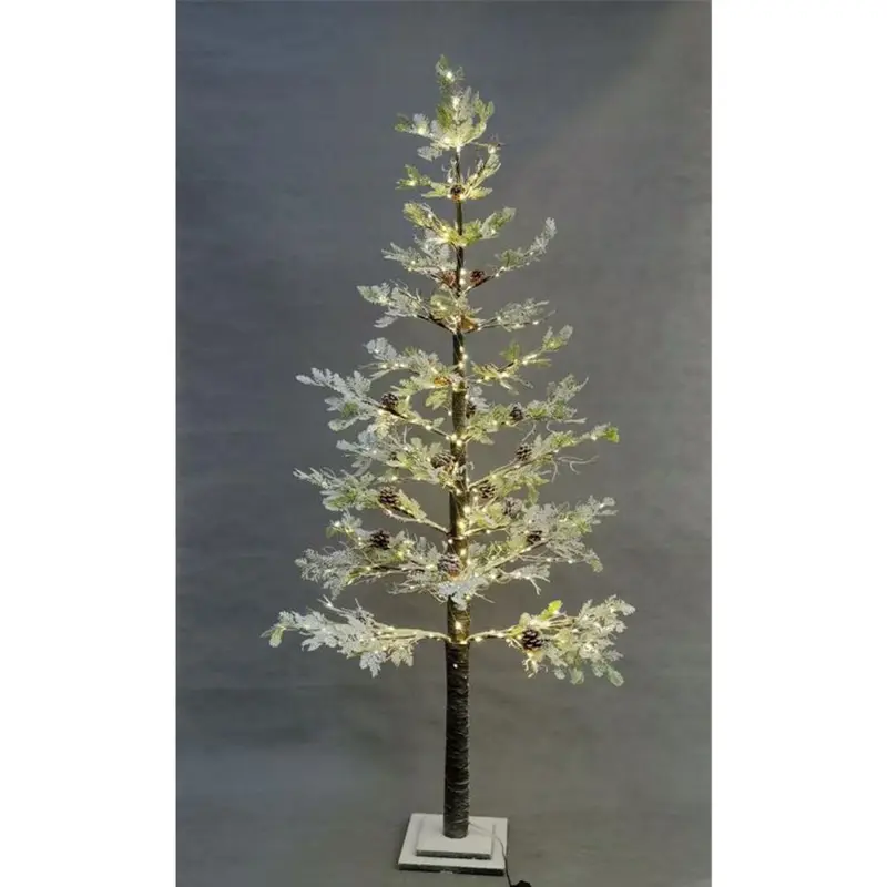 Albero di Natale innevato con LED bianco caldo