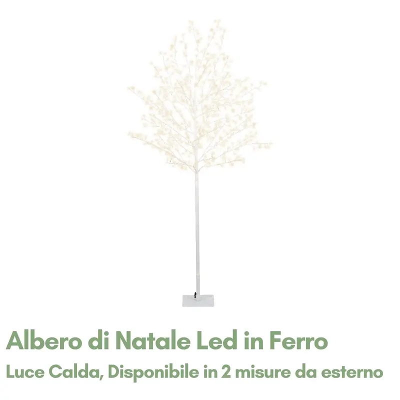 Albero di Natale LED in Ferro Luce Calda