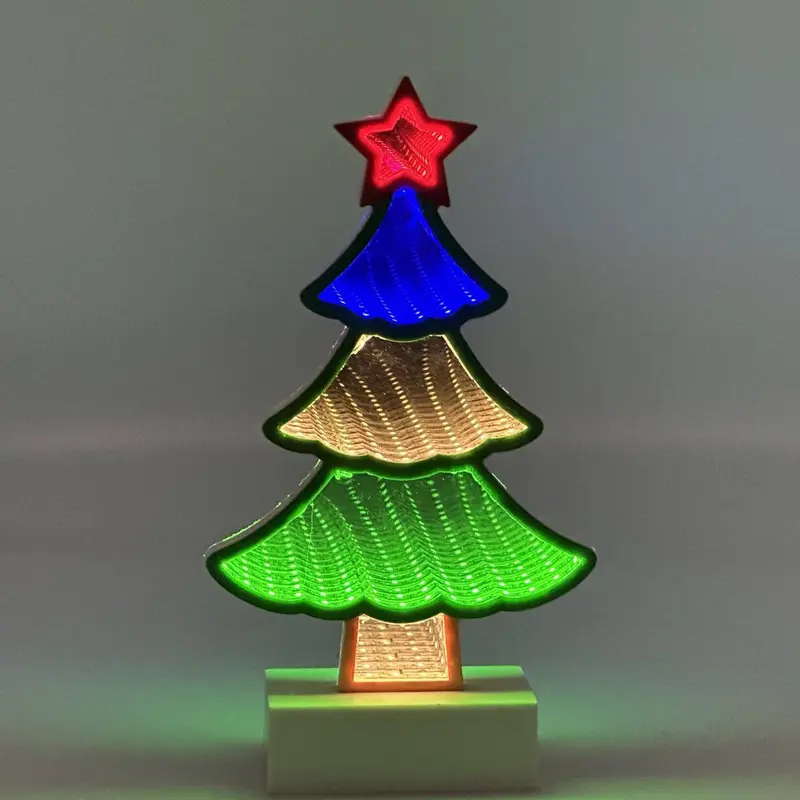 Albero di Natale luminoso con effetto infinity