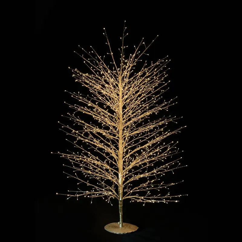 Albero di Natale oro con LED da interno