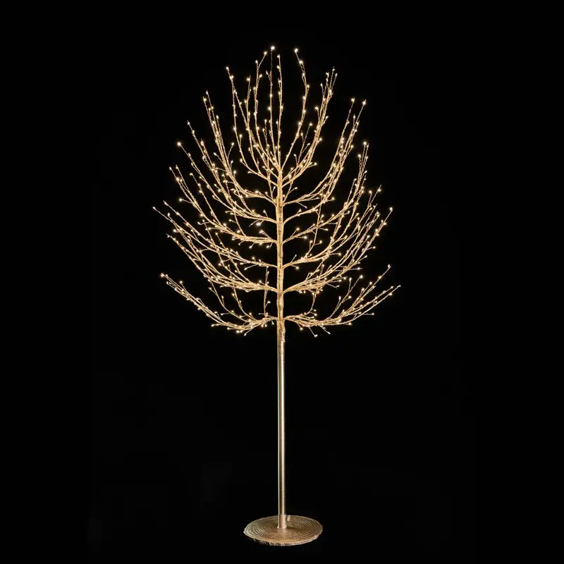 Albero oro con LED bianco classico