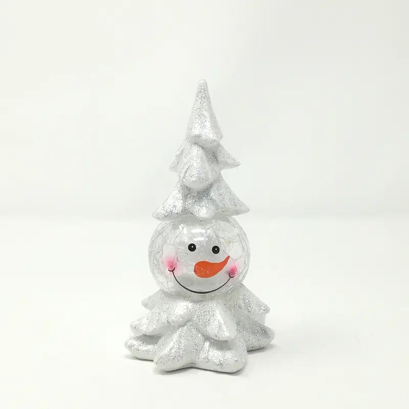 Albero Pupazzo di Neve10,5X10,5X16CM con LED