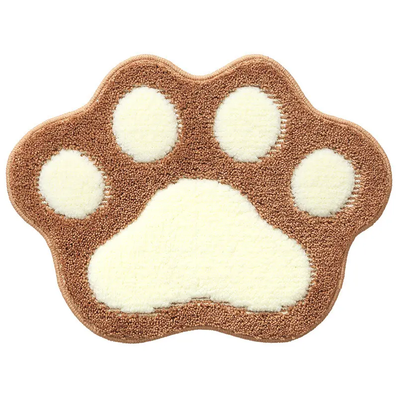 Alfombra antideslizante de baño — Diseño de huella adorable y suave
