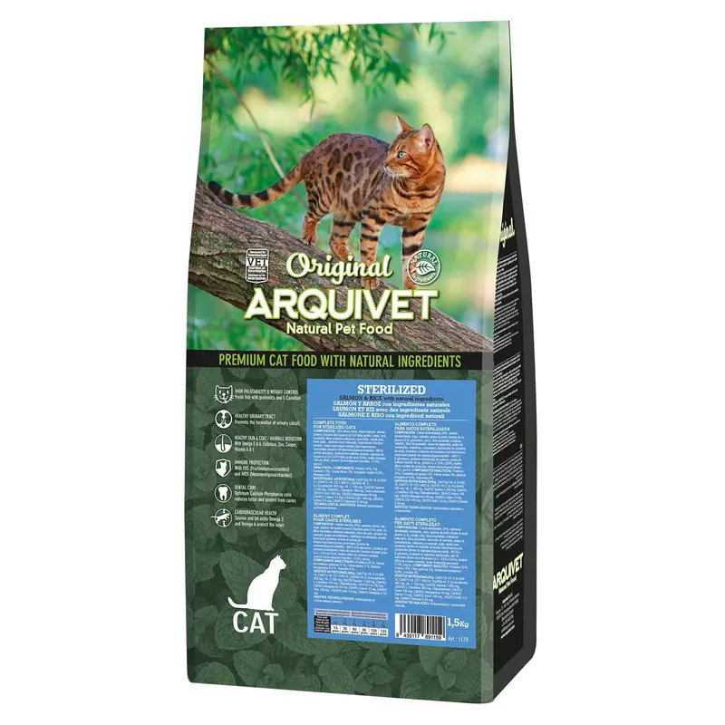 Alimento de salmón y arroz para gatos esterilizados - Original