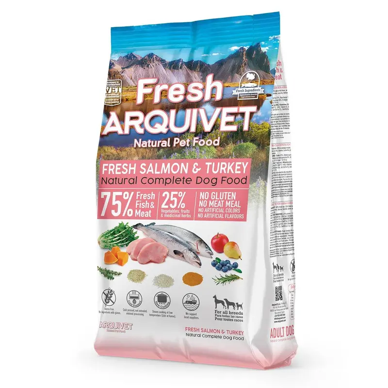 Alimento semihúmedo con Salmón y Pavo frescos - Fresh