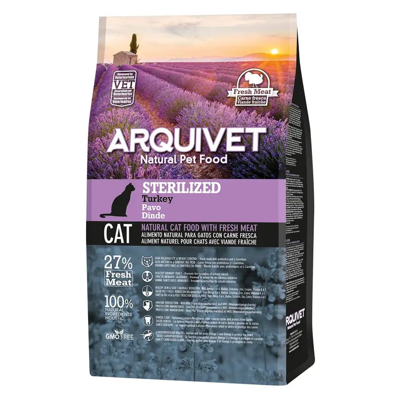 Alimento Super Premium de pavo para gatos esterilizados (Carne fresca)
