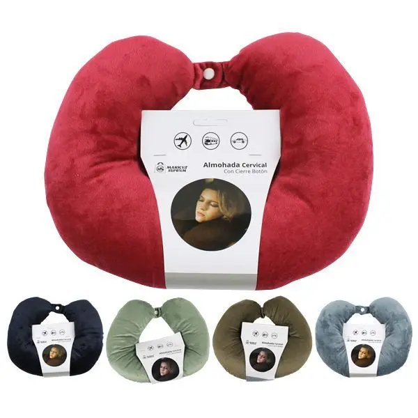 Almohada Cervical con Cierre de Botón Market Suprem - 32x28cm