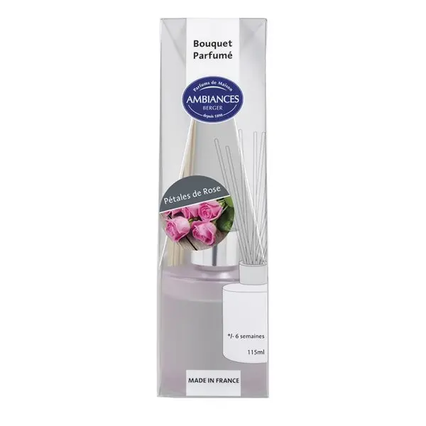 AMBIANCE BERGER DIFFUSORE A BASTONCINI 115 ML PETALES DE ROSE