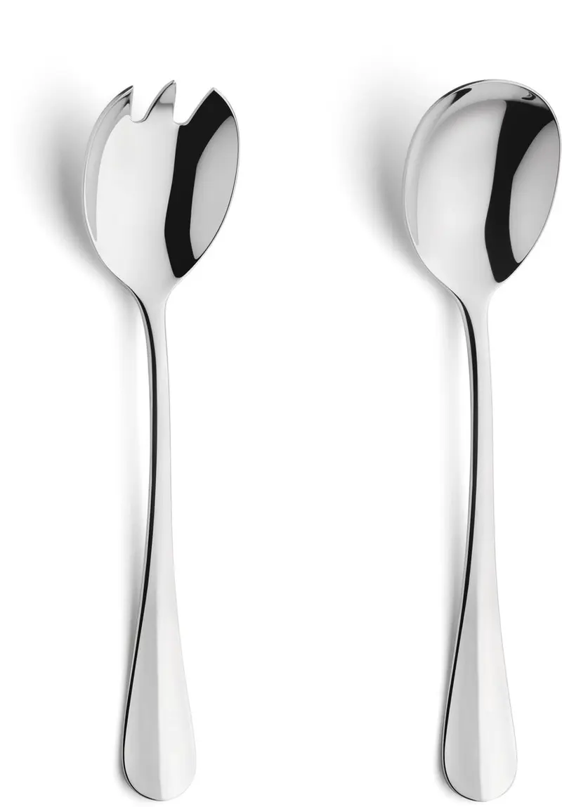 Amefa - baguette - saladebestek set - 2-delig - 2 personen - hoogglans - hoogglans - zilverkleurig