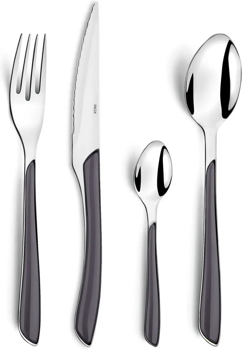 Amefa - eclat - bestekset - 16-delig - 4 personen - hoogglans - grijs