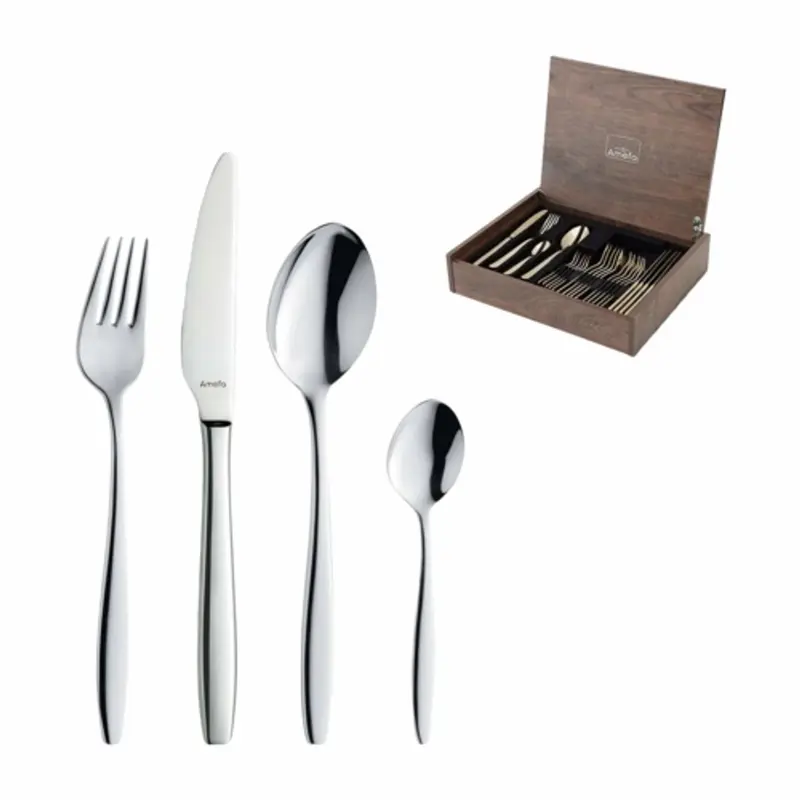 Amefa - florence - 24-delig-6 personen- hoogglans - zilverkleurig