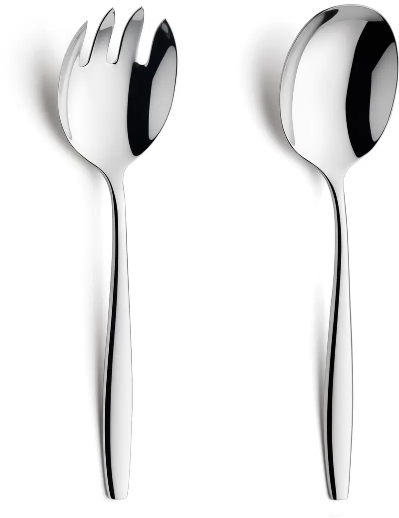 Amefa - florence - saladebestek set - 2-delig - hoogglans - hoogglans - zilverkleurig