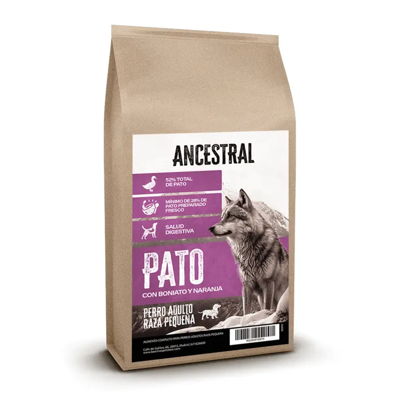 ANCESTRAL - Pato con Boniato y Naranja (Bola Mini) 2 kg
