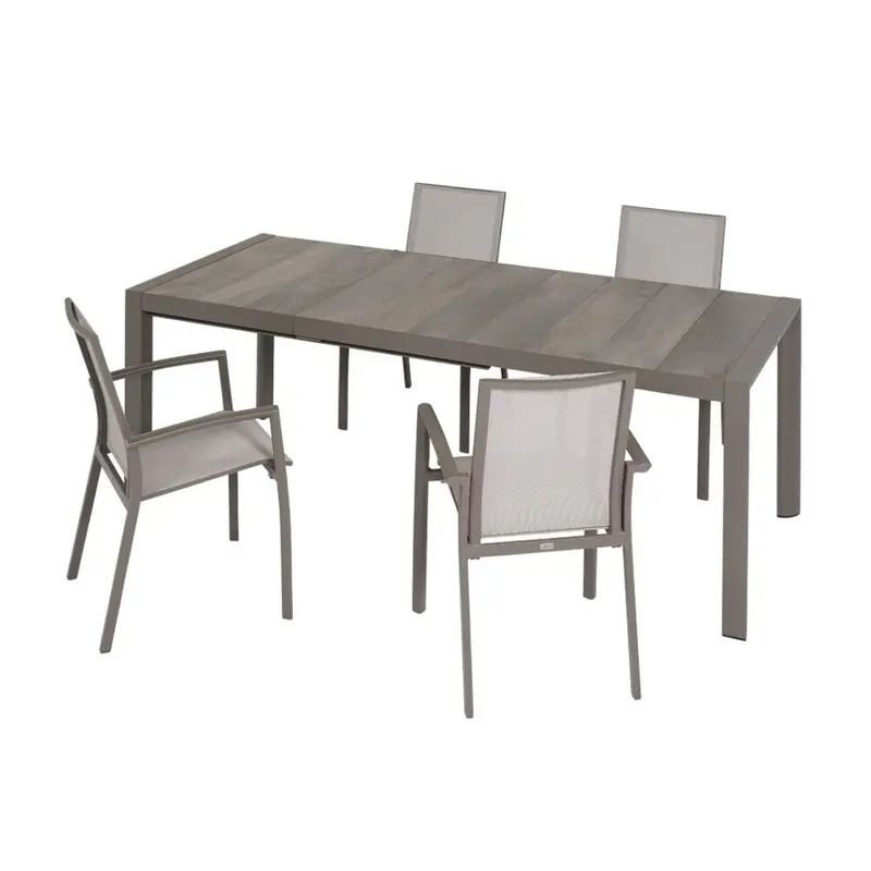 Andorra - Set Pranzo Da Giardino 6/8 posti con Top in Ceramica