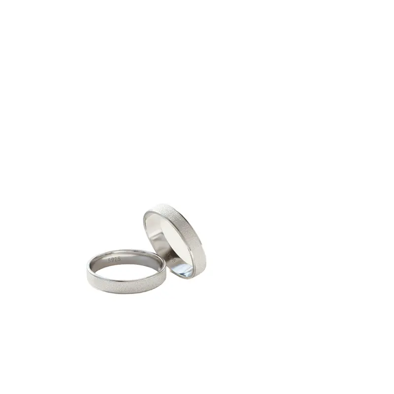 Anillos de Pareja Plata 925 – Diseño Mate Elegante y Atemporal