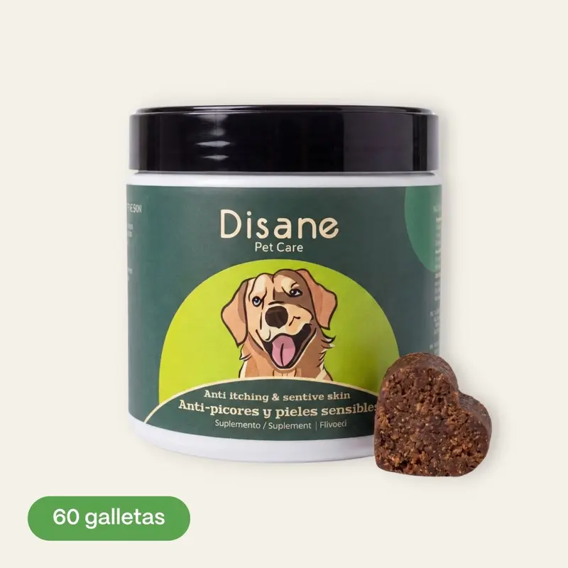 Antipicores y Pieles Sensibles para Perros - Suplemento Antipicores de 60 Unidades | Disane Pet Care