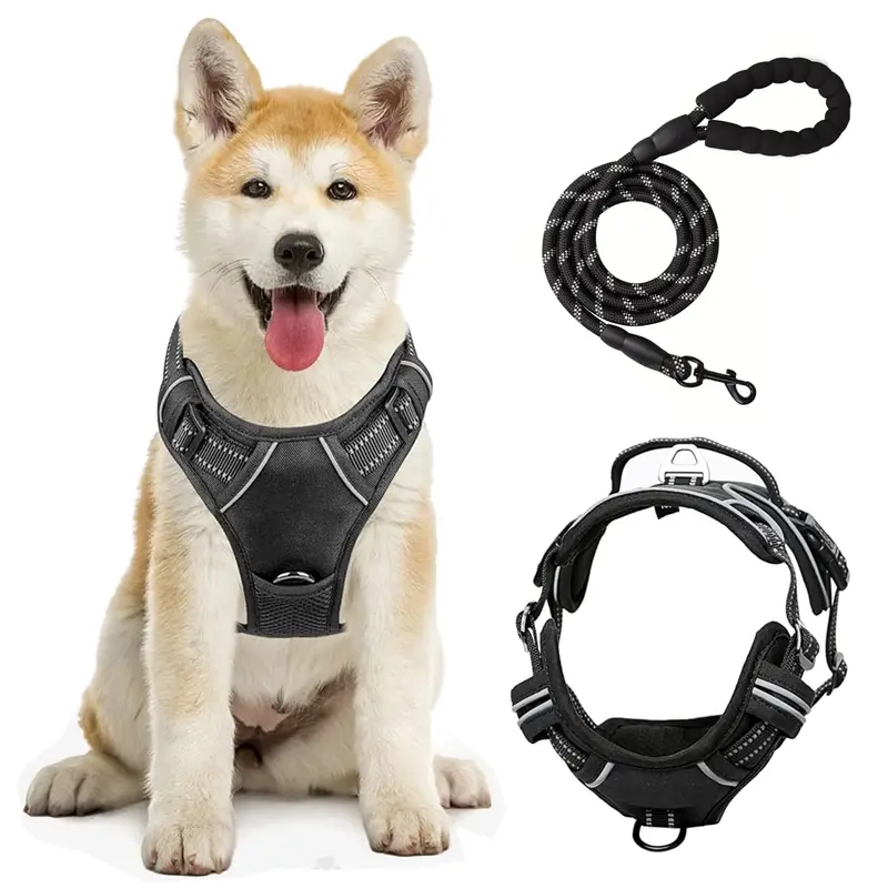 Arnés Antitirones para Perro TheKingPet Ajustable, Reflectante y Transpirable
