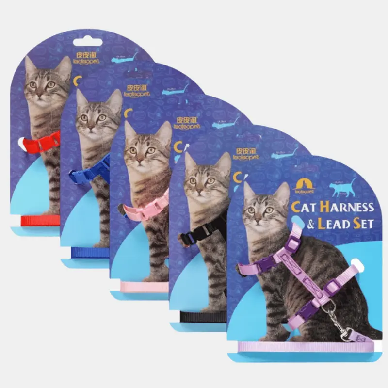 Arnés con correa ajustable para gatos