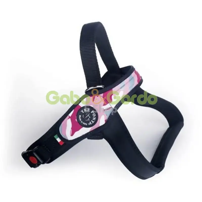 Arnés para Perros TRE PONTI Primo Camuflaje Rosa – Seguridad y Comodidad para tu Mascota en las Islas Canarias