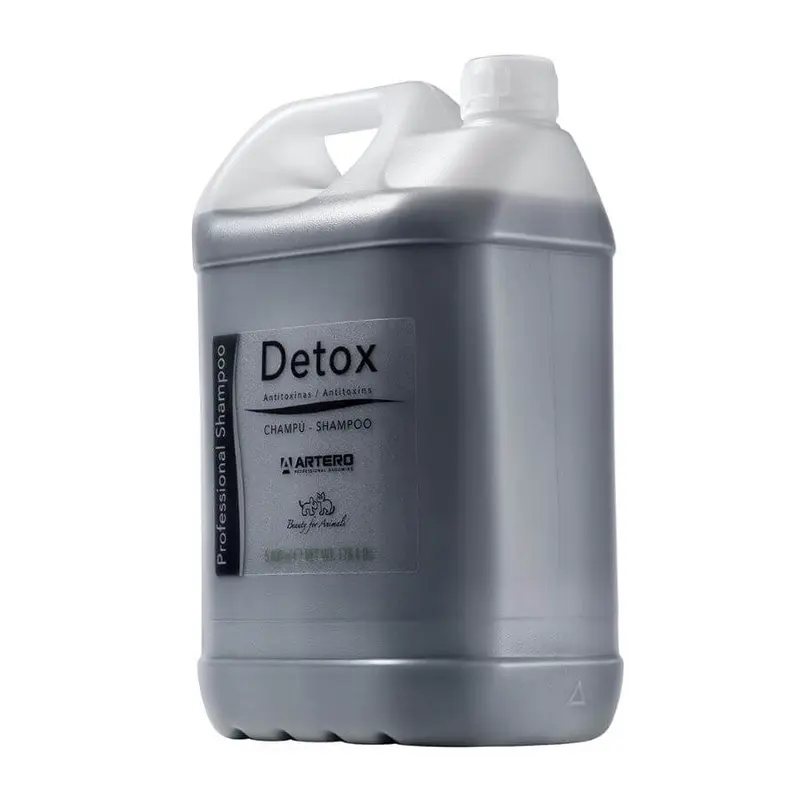🧴 Artero Champú Detox con Carbón Activo 5 L | Profesional, Reparador y Anti-polución para Perros y Gatos