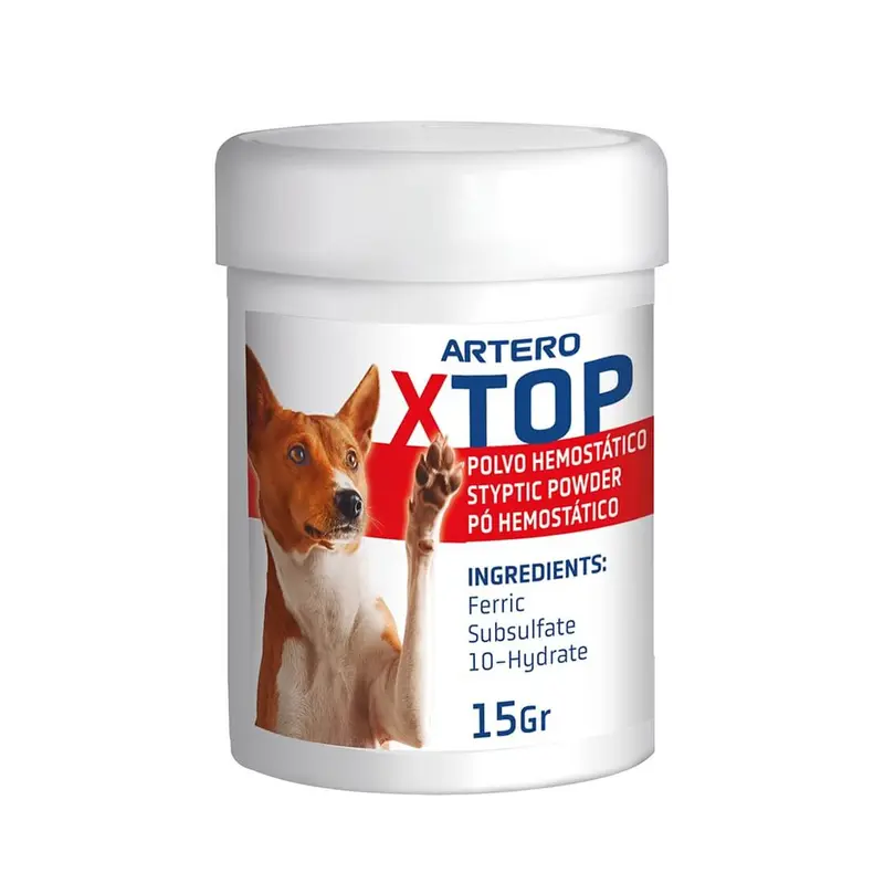 Artero Polvo Hemostático Corta Sangre X-Top 15g – Controla Hemorragias en Mascotas en Gran Canaria y Canarias