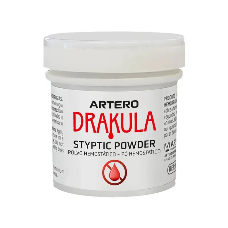 Artero Polvo Hemostático Drakula | Corta hemorragias para perros