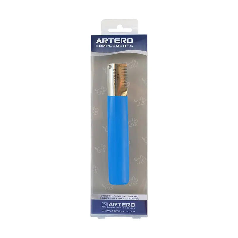 🐶 Artero Striping Azul Ancho para Perros de Pelo Duro | Profesional y Ergonómico