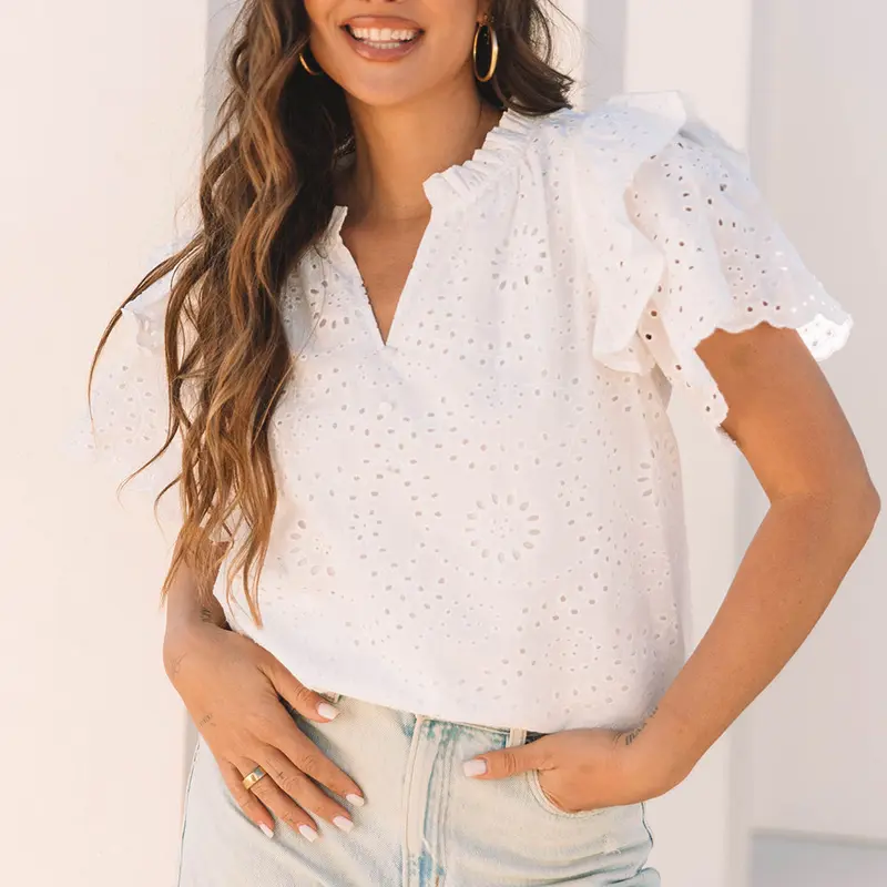 Aspyn Ruffle Sleeve Blouse
