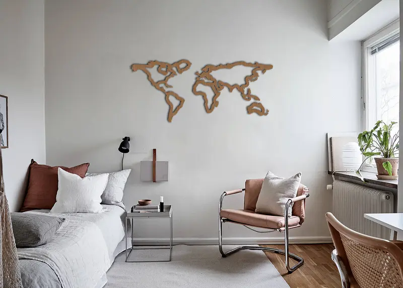 Atlas | Figura geométrica | Decoración pared | Hecha en madera