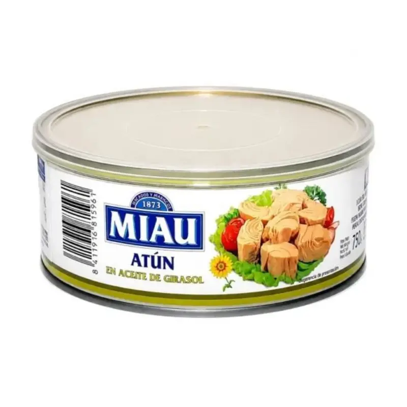 ATUN CLARO MIAU ACEITE GIRASOL 750G