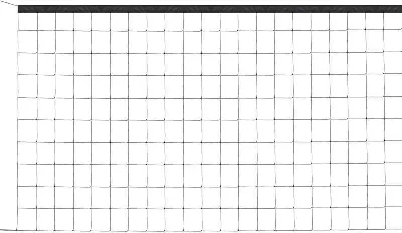 Avento get go volleybalnet - 9.5 x 1 m - zwart - inclusief ophangkoorden