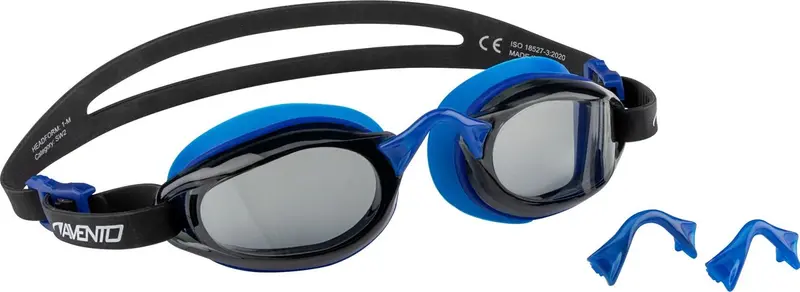 Avento verstelbare zwembril volwassenen - blauw - anti-condens uv-bescherming - verwisselbare neusbrug